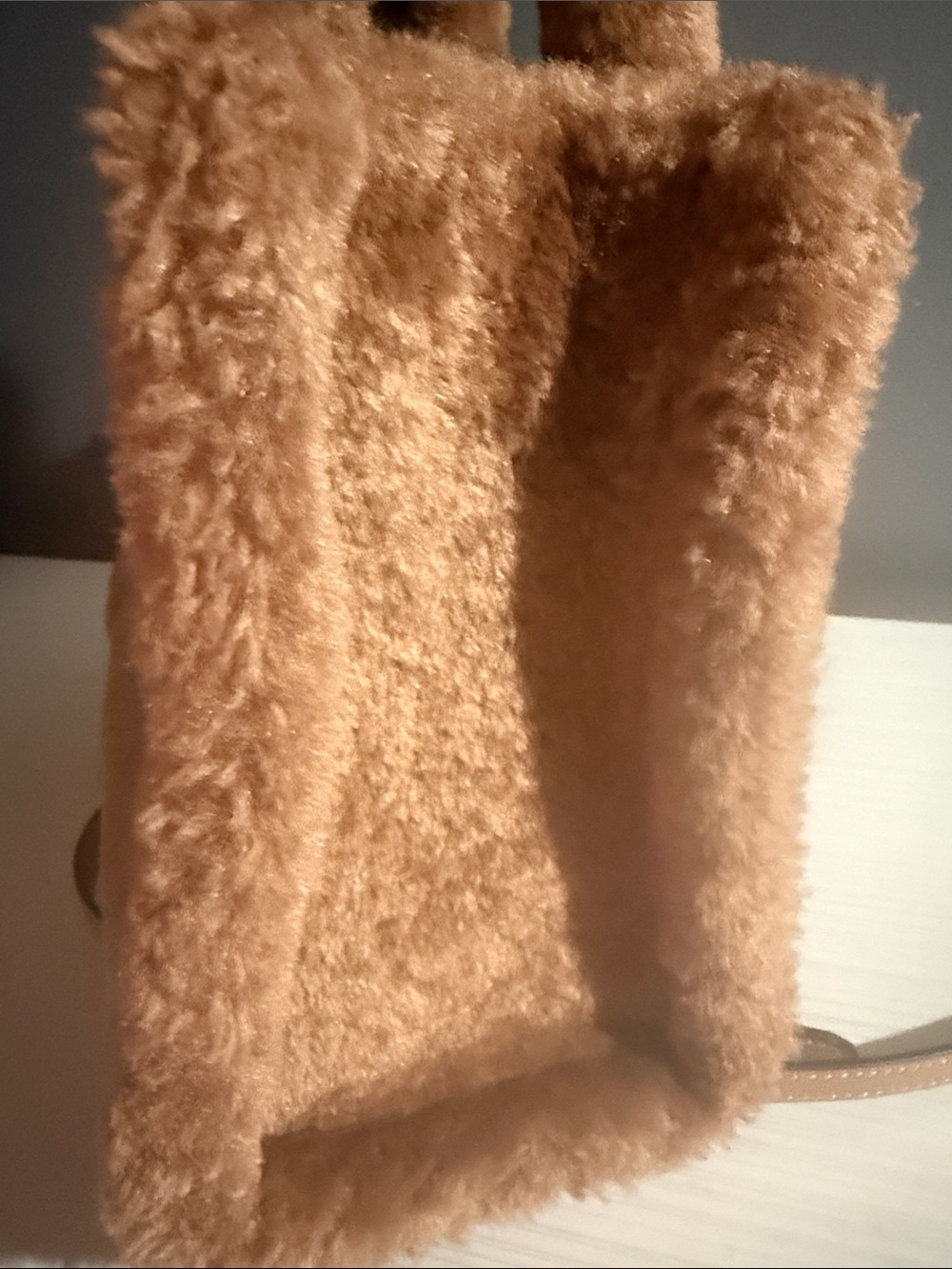 Kate Spade Ellie faux fur small tote features a soft, plush exterior - Picture 6 of 9
